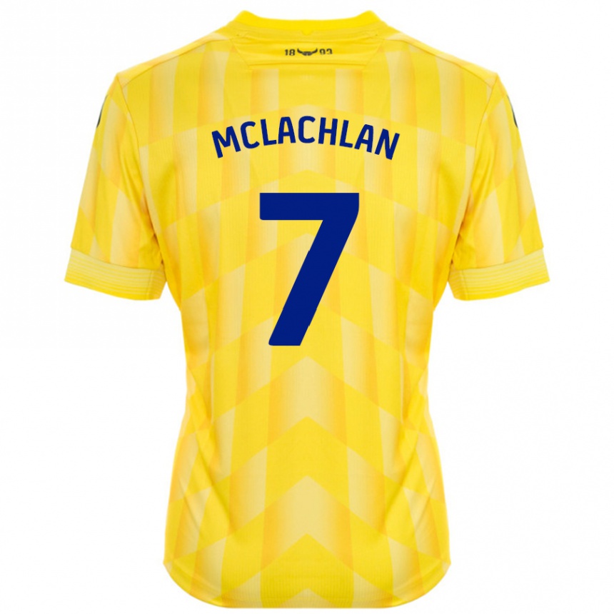 Enfant Football Maillot Daisy Mclachlan #7 Jaune Tenues Domicile 2024/25