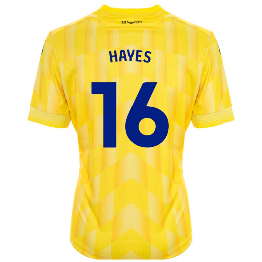 Enfant Football Maillot Georgia Hayes #16 Jaune Tenues Domicile 2024/25