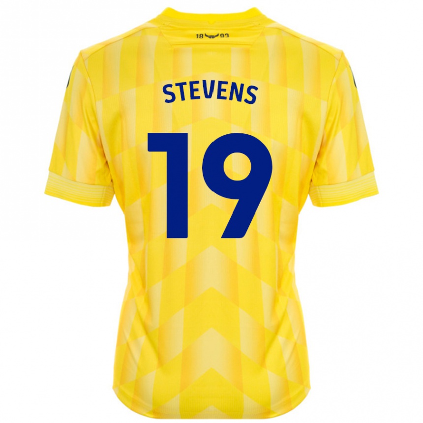 Enfant Football Maillot Lily Stevens #19 Jaune Tenues Domicile 2024/25