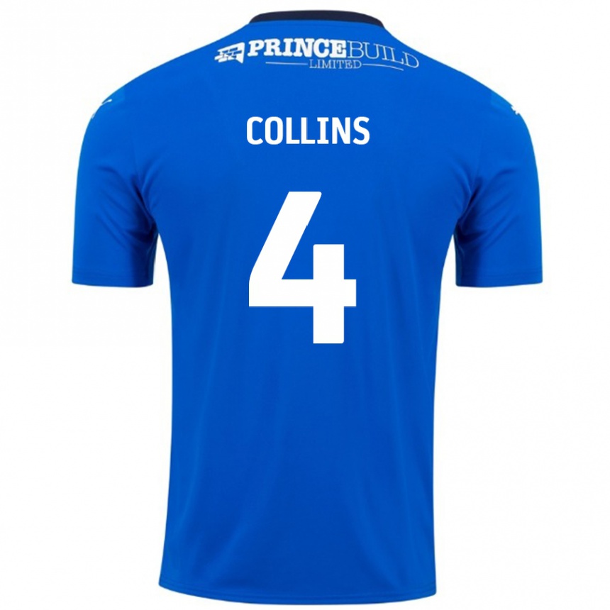 Enfant Football Maillot Archie Collins #4 Bleu Blanc Tenues Domicile 2024/25