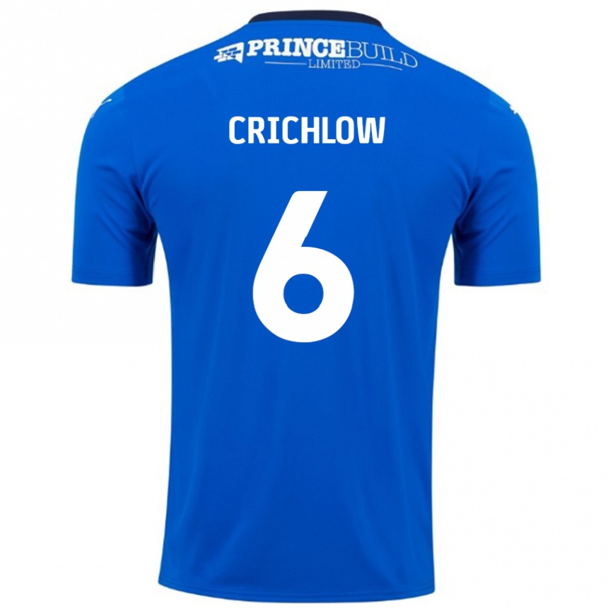 Enfant Football Maillot Romoney Crichlow #6 Bleu Blanc Tenues Domicile 2024/25