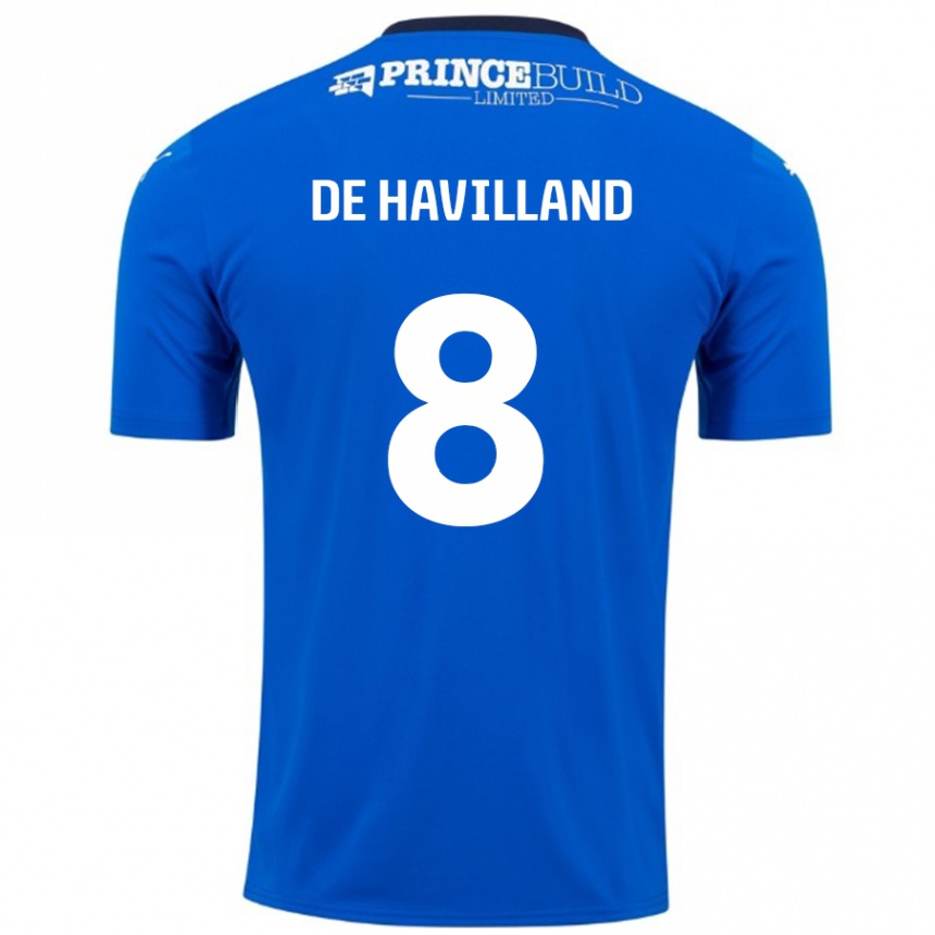 Enfant Football Maillot Ryan De Havilland #8 Bleu Blanc Tenues Domicile 2024/25