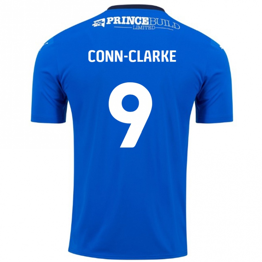 Enfant Football Maillot Chris Conn-Clarke #9 Bleu Blanc Tenues Domicile 2024/25