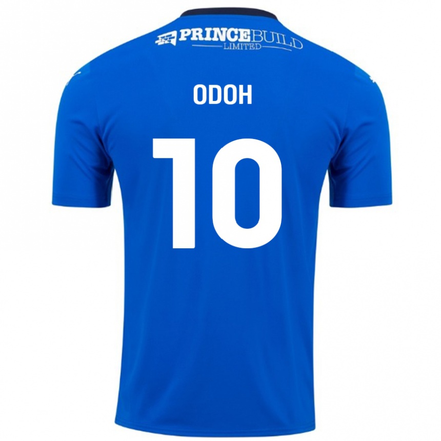 Enfant Football Maillot Abraham Odoh #10 Bleu Blanc Tenues Domicile 2024/25