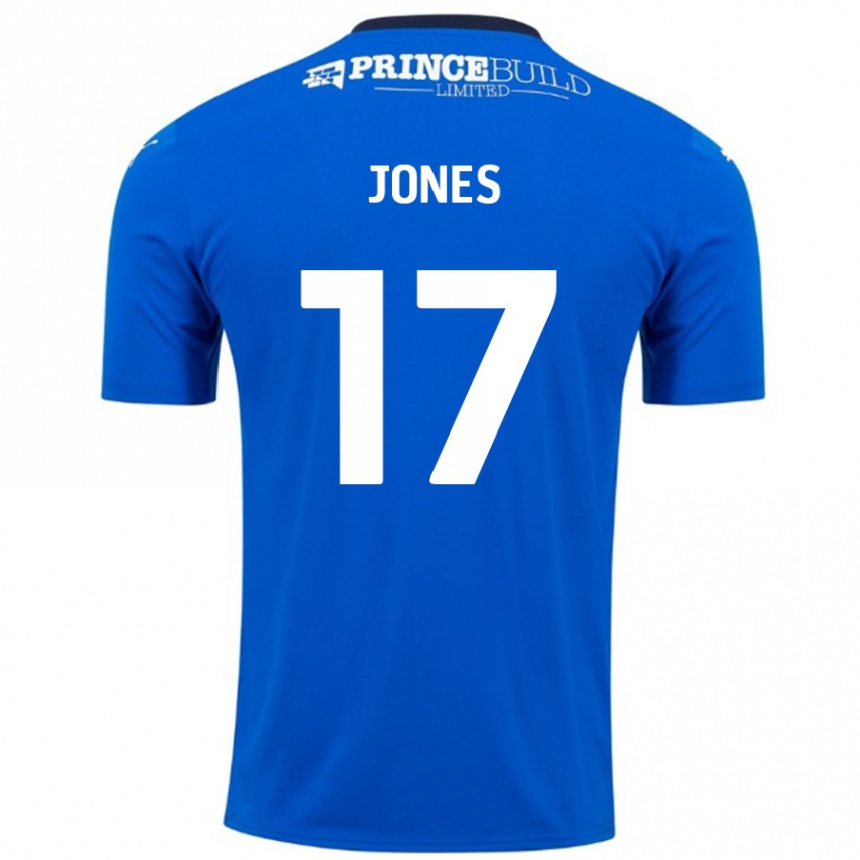 Enfant Football Maillot Ricky-Jade Jones #17 Bleu Blanc Tenues Domicile 2024/25