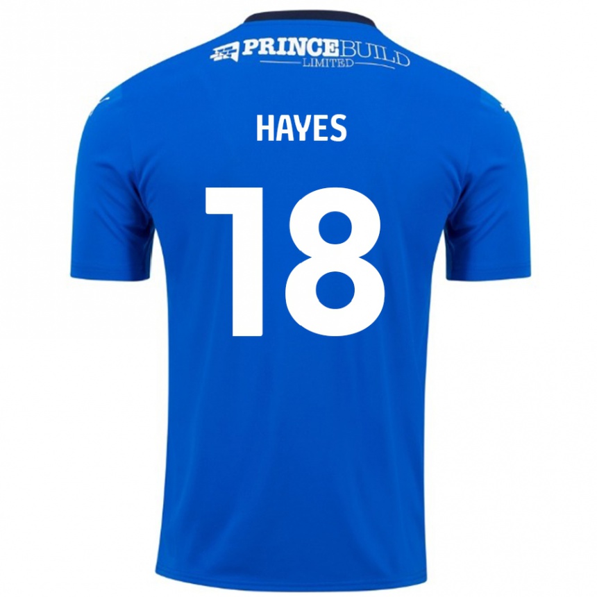 Enfant Football Maillot Cian Hayes #18 Bleu Blanc Tenues Domicile 2024/25