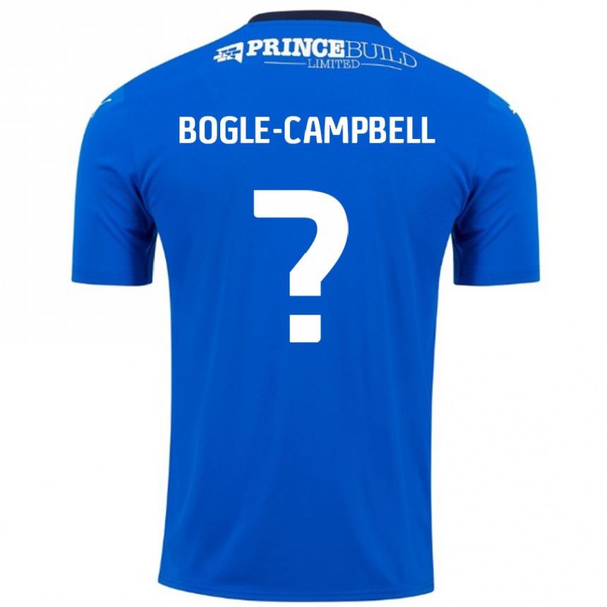 Enfant Football Maillot Ma'kel Bogle-Campbell #0 Bleu Blanc Tenues Domicile 2024/25