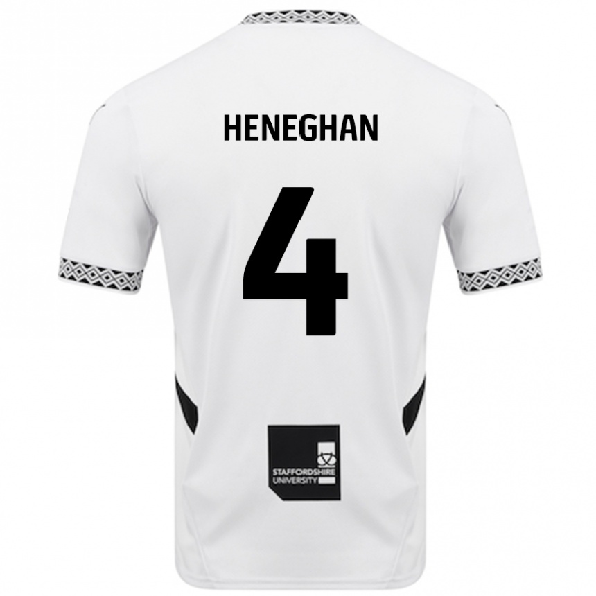 Enfant Football Maillot Ben Heneghan #4 Blanc Tenues Domicile 2024/25