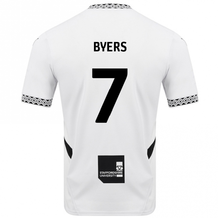 Enfant Football Maillot George Byers #7 Blanc Tenues Domicile 2024/25