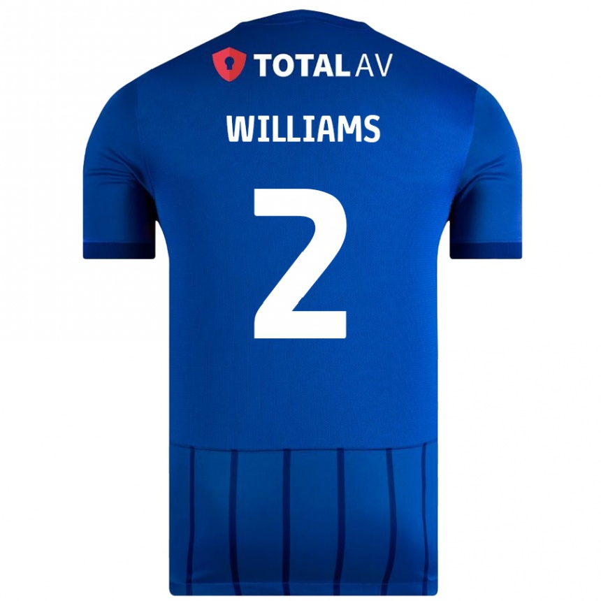 Enfant Football Maillot Jordan Williams #2 Bleu Tenues Domicile 2024/25