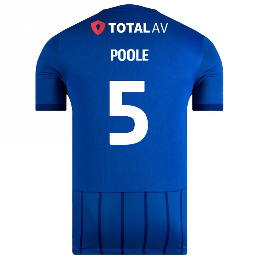 Enfant Football Maillot Regan Poole #5 Bleu Tenues Domicile 2024/25