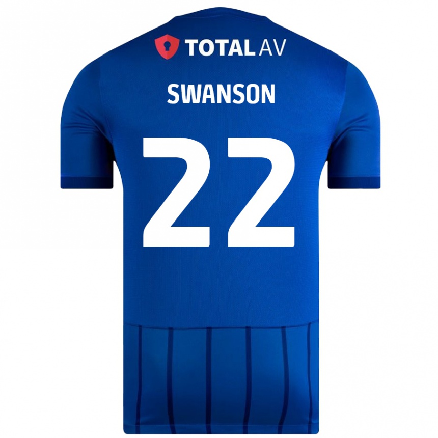 Enfant Football Maillot Zak Swanson #22 Bleu Tenues Domicile 2024/25