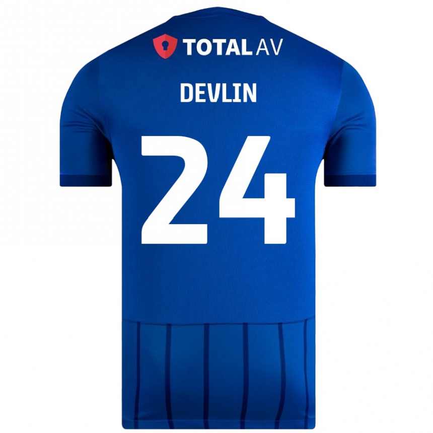 Enfant Football Maillot Terry Devlin #24 Bleu Tenues Domicile 2024/25