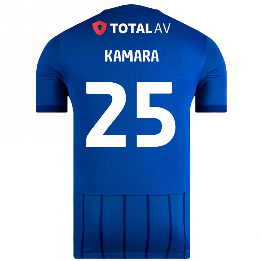 Enfant Football Maillot Abdoulaye Kamara #25 Bleu Tenues Domicile 2024/25