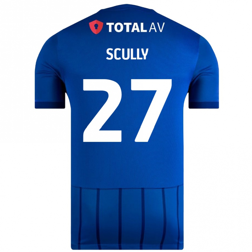 Enfant Football Maillot Anthony Scully #27 Bleu Tenues Domicile 2024/25