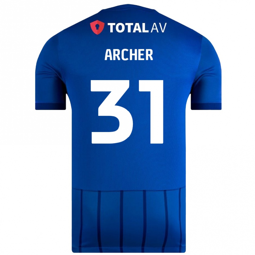 Enfant Football Maillot Jordan Archer #31 Bleu Tenues Domicile 2024/25