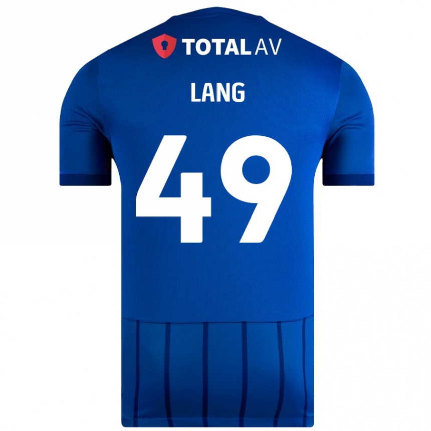 Enfant Football Maillot Callum Lang #49 Bleu Tenues Domicile 2024/25