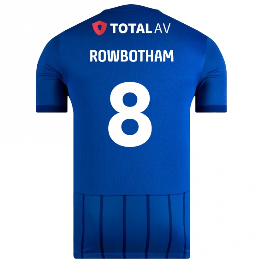 Enfant Football Maillot Ava Rowbotham #8 Bleu Tenues Domicile 2024/25