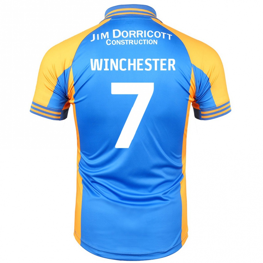 Enfant Football Maillot Carl Winchester #7 Bleu Ambre Tenues Domicile 2024/25