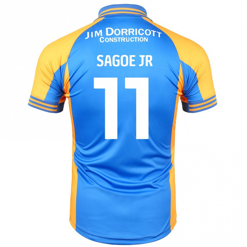 Enfant Football Maillot Charles Sagoe Jr #11 Bleu Ambre Tenues Domicile 2024/25