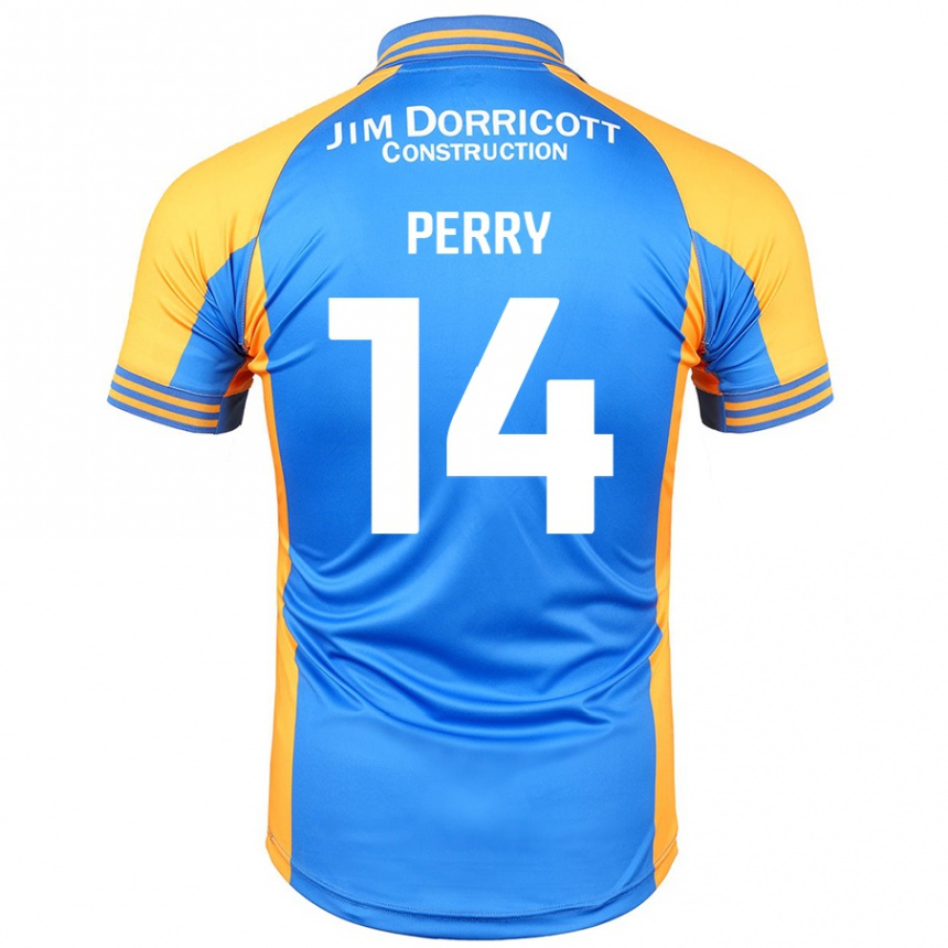 Enfant Football Maillot Taylor Perry #14 Bleu Ambre Tenues Domicile 2024/25