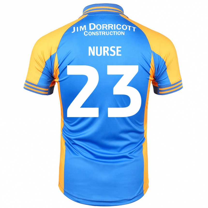 Enfant Football Maillot George Nurse #23 Bleu Ambre Tenues Domicile 2024/25