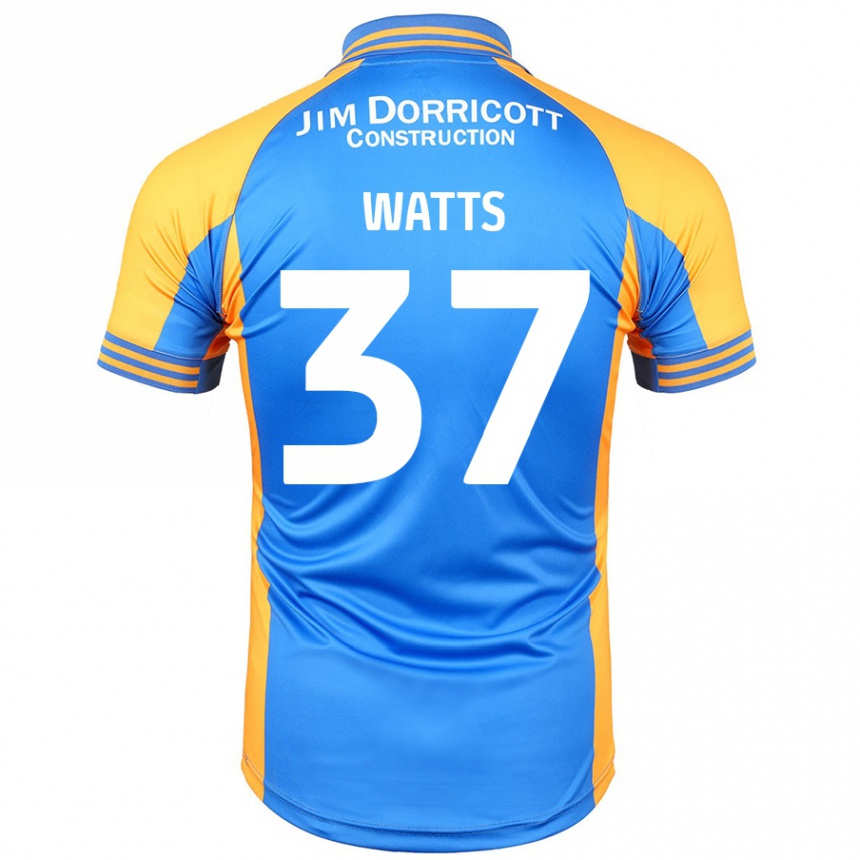 Enfant Football Maillot Harvey Watts #37 Bleu Ambre Tenues Domicile 2024/25