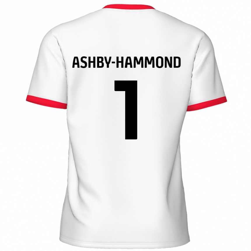 Enfant Football Maillot Taye Ashby-Hammond #1 Blanc Rouge Tenues Domicile 2024/25