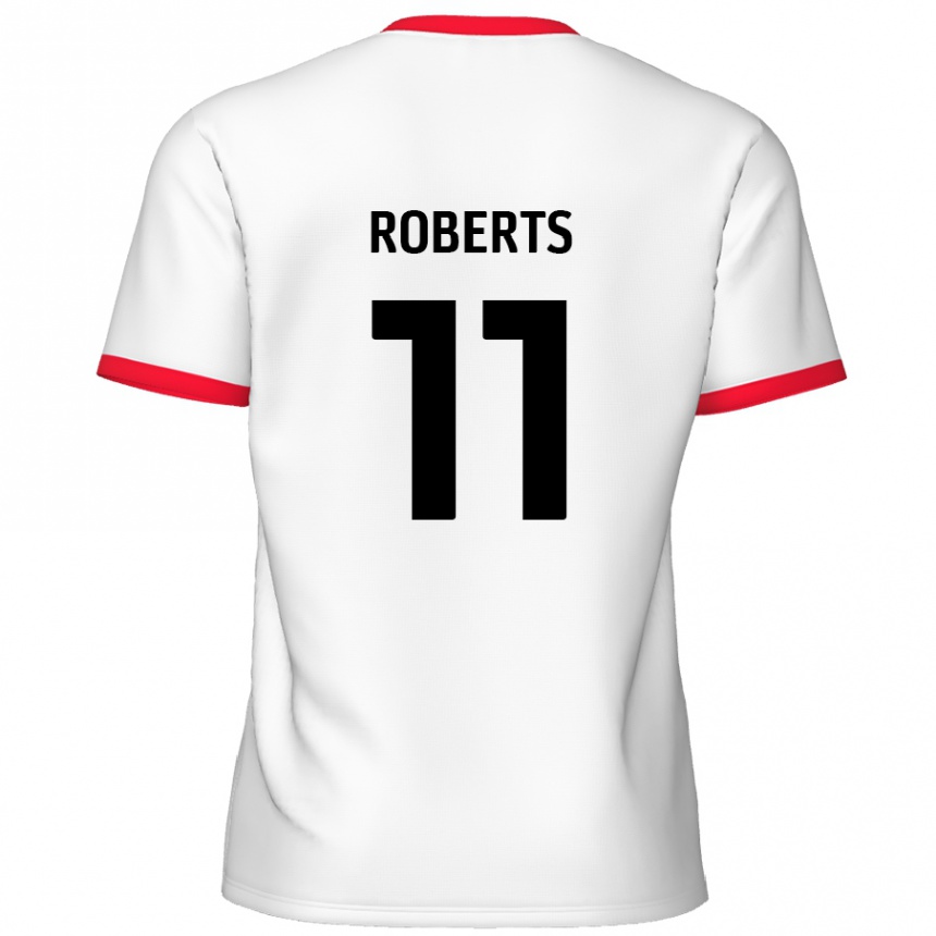 Enfant Football Maillot Jordan Roberts #11 Blanc Rouge Tenues Domicile 2024/25