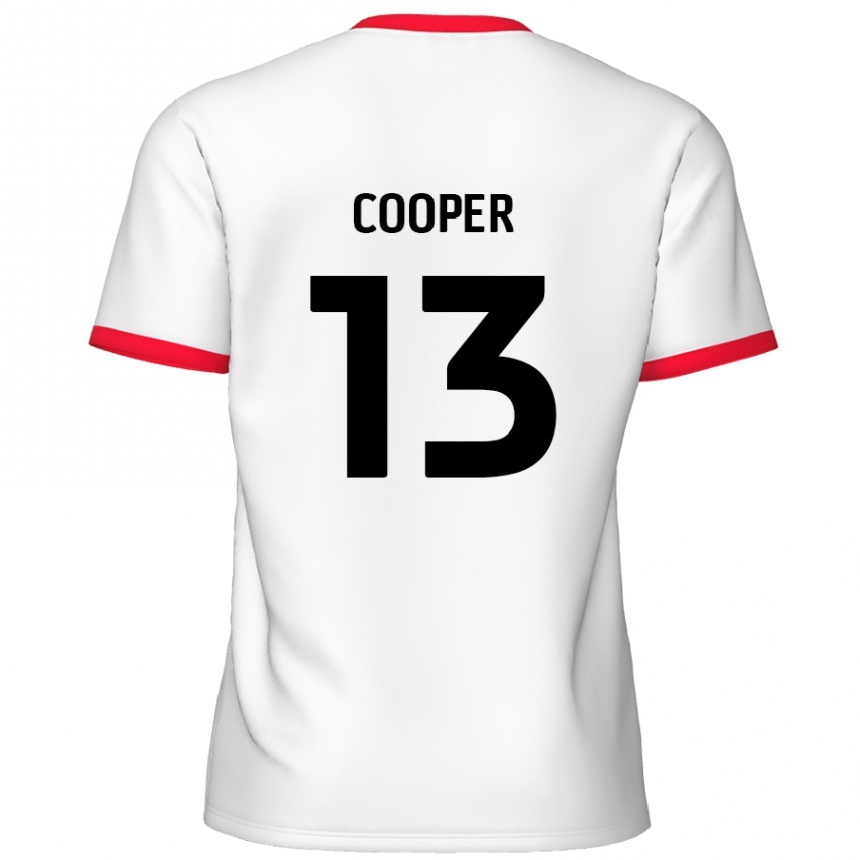 Enfant Football Maillot Murphy Cooper #13 Blanc Rouge Tenues Domicile 2024/25