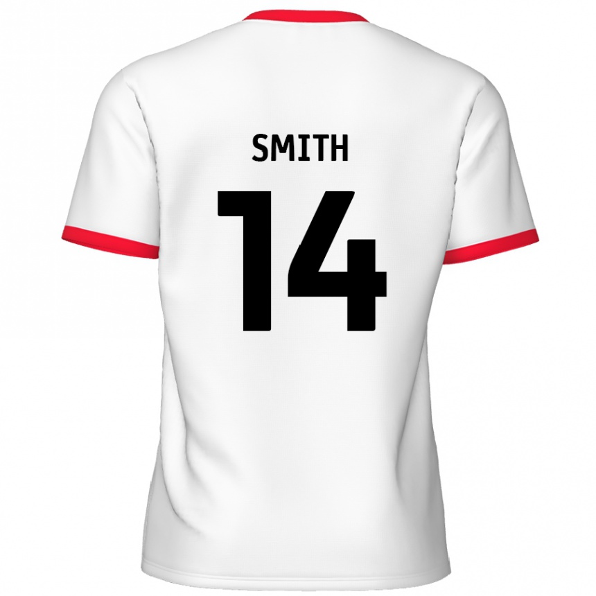 Enfant Football Maillot Kane Smith #14 Blanc Rouge Tenues Domicile 2024/25