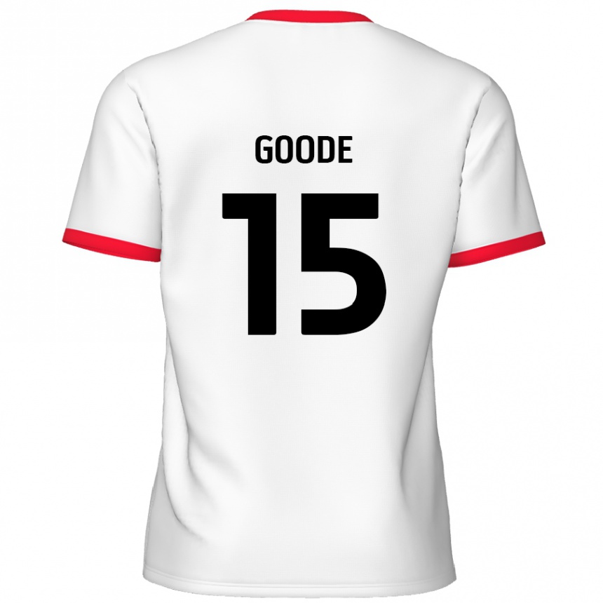 Enfant Football Maillot Charlie Goode #15 Blanc Rouge Tenues Domicile 2024/25