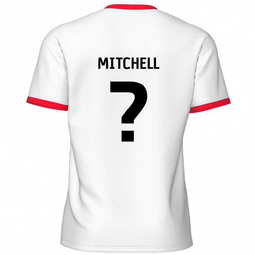 Enfant Football Maillot Rylee Mitchell #0 Blanc Rouge Tenues Domicile 2024/25