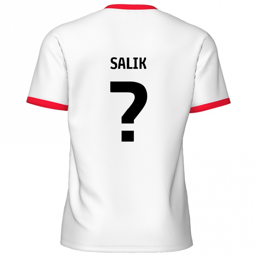 Enfant Football Maillot Tanil Salik #0 Blanc Rouge Tenues Domicile 2024/25