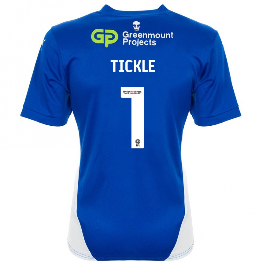 Enfant Football Maillot Sam Tickle #1 Bleu Blanc Tenues Domicile 2024/25