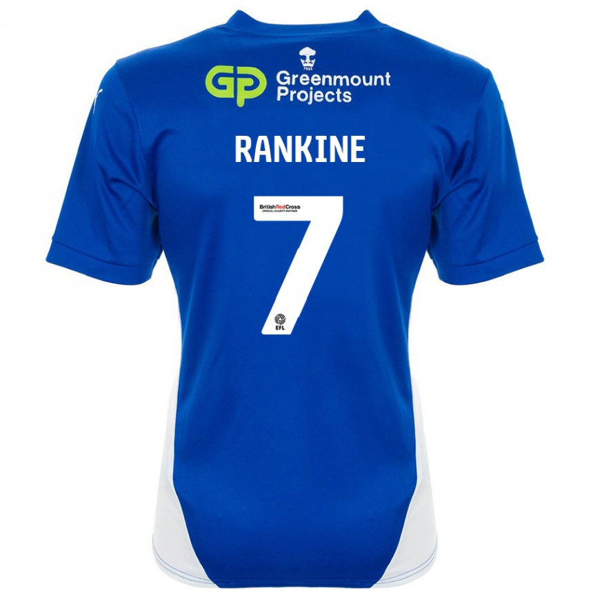 Enfant Football Maillot Dion Rankine #7 Bleu Blanc Tenues Domicile 2024/25