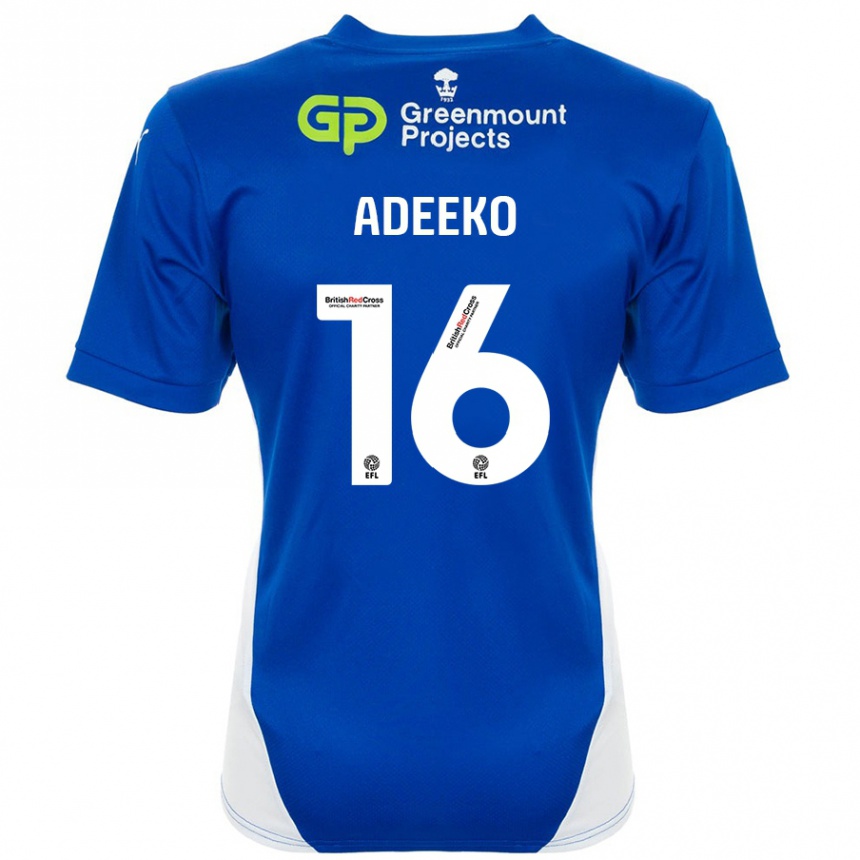 Enfant Football Maillot Baba Adeeko #16 Bleu Blanc Tenues Domicile 2024/25