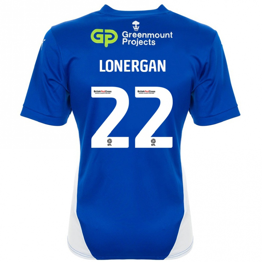 Enfant Football Maillot Andy Lonergan #22 Bleu Blanc Tenues Domicile 2024/25