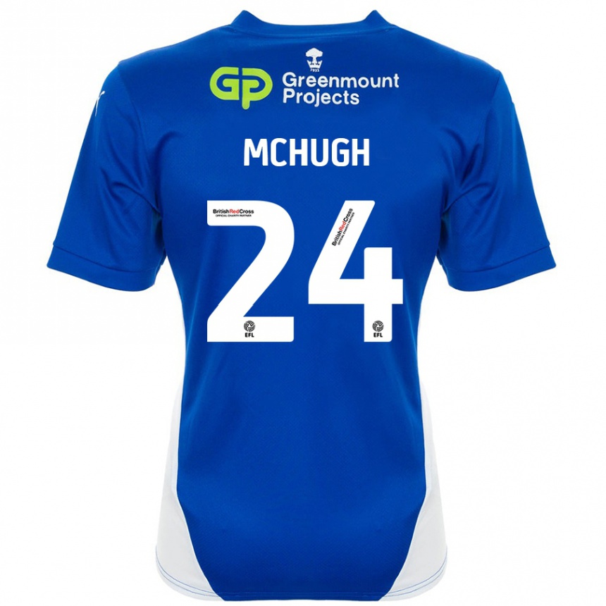 Enfant Football Maillot Harry Mchugh #24 Bleu Blanc Tenues Domicile 2024/25