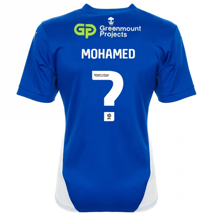 Enfant Football Maillot Jarma Mohamed #0 Bleu Blanc Tenues Domicile 2024/25