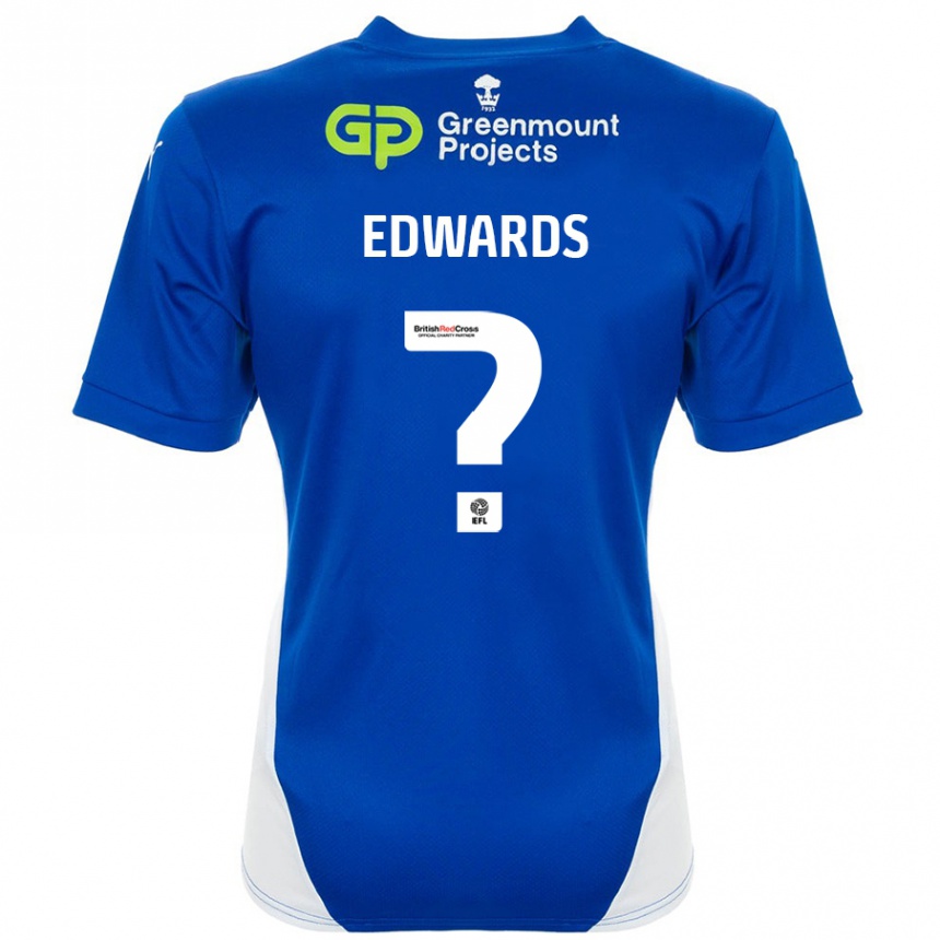 Enfant Football Maillot Christy Edwards #0 Bleu Blanc Tenues Domicile 2024/25