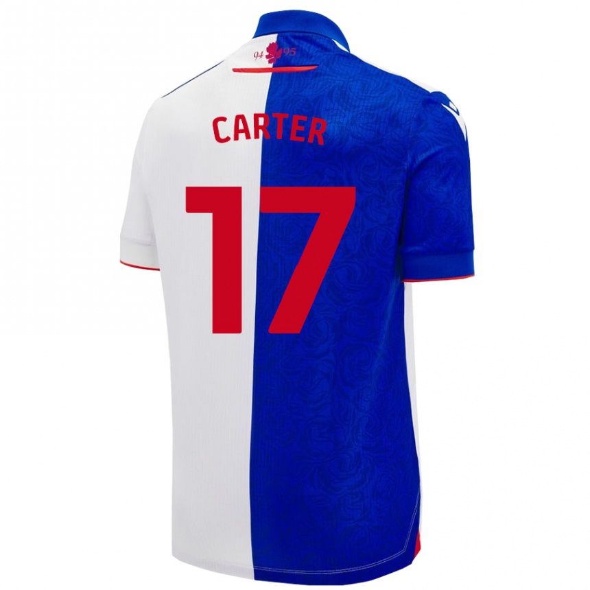 Enfant Football Maillot Hayden Carter #17 Bleu Ciel Blanc Tenues Domicile 2024/25