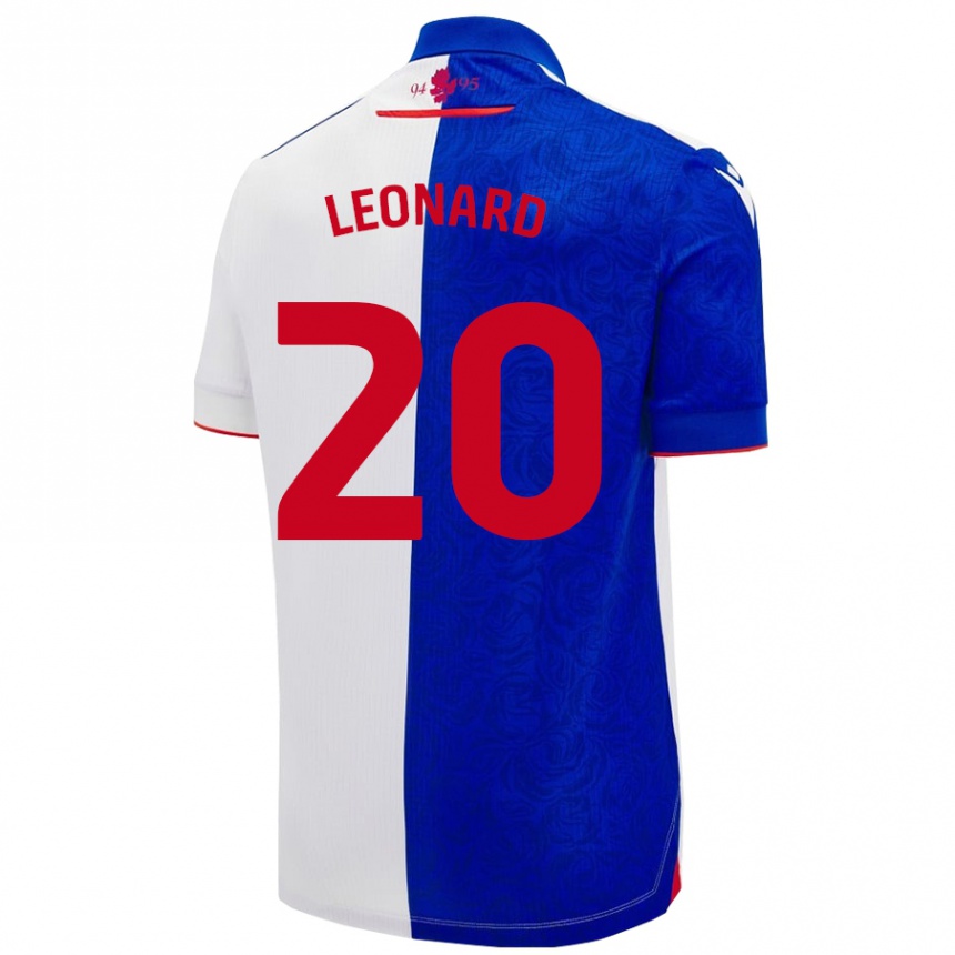 Enfant Football Maillot Harry Leonard #20 Bleu Ciel Blanc Tenues Domicile 2024/25