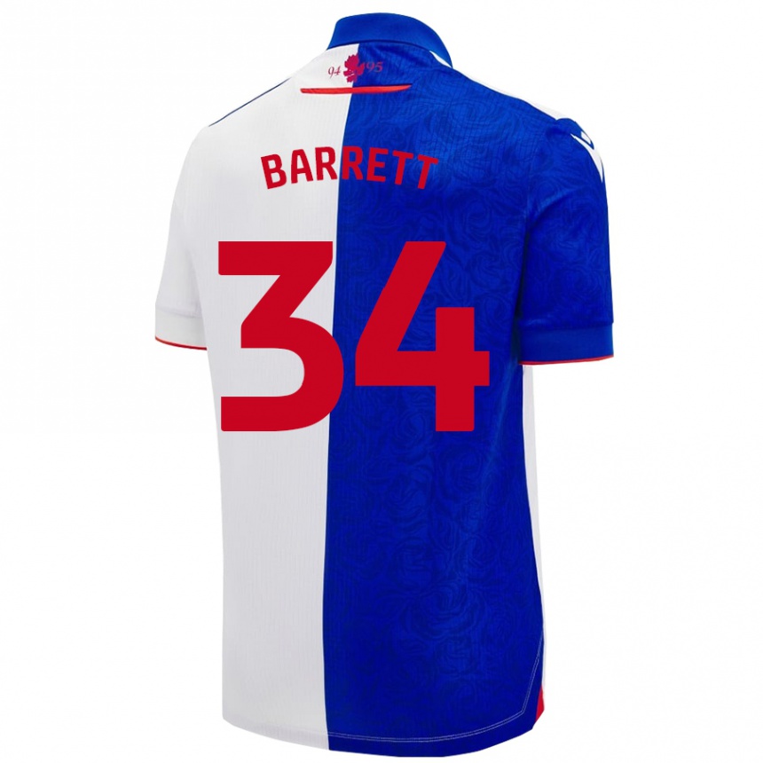 Enfant Football Maillot Jack Barrett #34 Bleu Ciel Blanc Tenues Domicile 2024/25