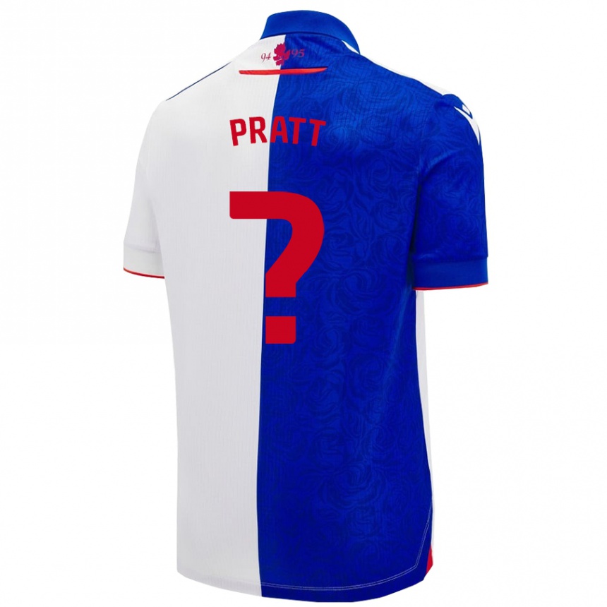 Enfant Football Maillot George Pratt #0 Bleu Ciel Blanc Tenues Domicile 2024/25