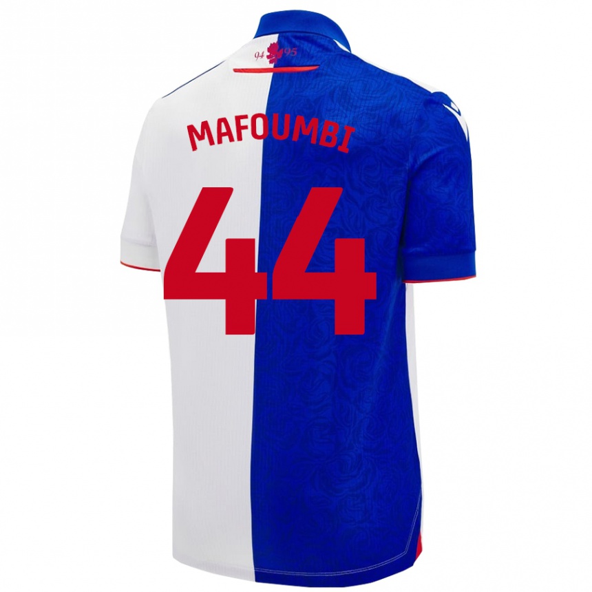 Enfant Football Maillot Exaucé Mafoumbi #44 Bleu Ciel Blanc Tenues Domicile 2024/25