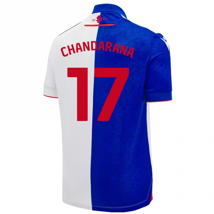 Enfant Football Maillot Millie Chandarana #17 Bleu Ciel Blanc Tenues Domicile 2024/25