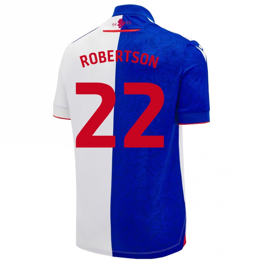 Enfant Football Maillot Millie Robertson #22 Bleu Ciel Blanc Tenues Domicile 2024/25