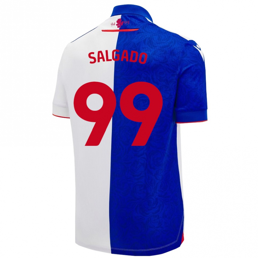 Enfant Football Maillot Shanell Salgado #99 Bleu Ciel Blanc Tenues Domicile 2024/25