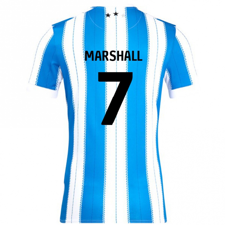 Enfant Football Maillot Callum Marshall #7 Bleu Blanc Tenues Domicile 2024/25